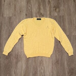 Greenwich Yellow Cable Knit Sweater